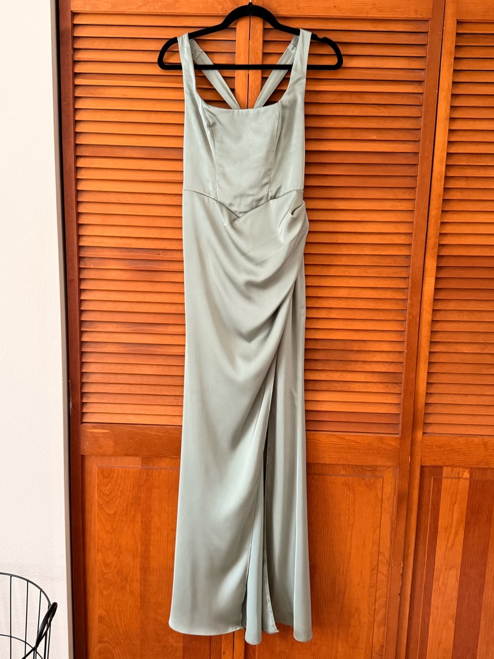 Azazie Mero - Agave Mermaid Pleated Stretch Satin Bridesmaid Dress